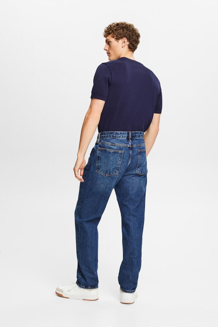 Lige jeans med mellemhøj talje, BLUE DARK WASHED, detail image number 2