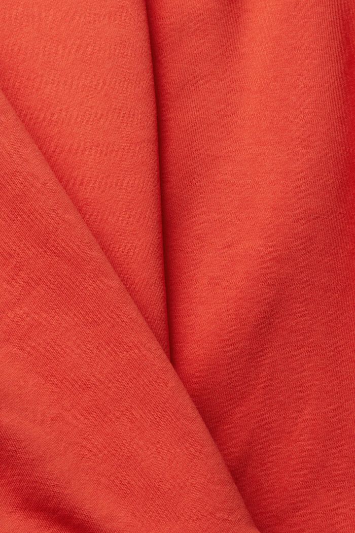 Sweatshirt med kulørt logobroderi, ORANGE RED, detail image number 7