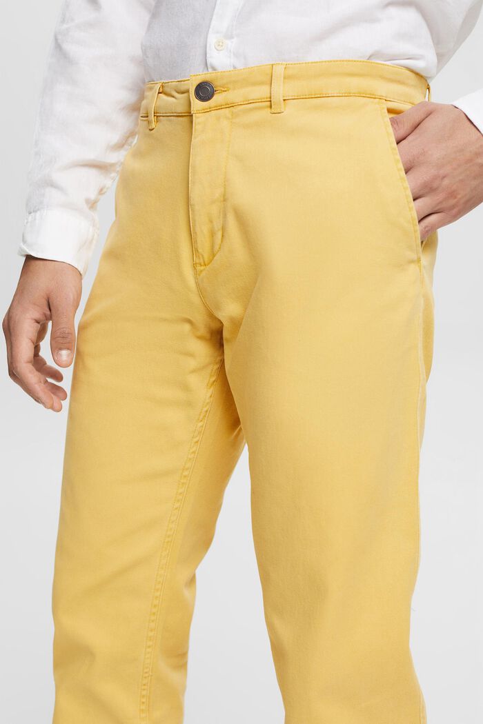 Chino i bomuld, YELLOW, detail image number 0