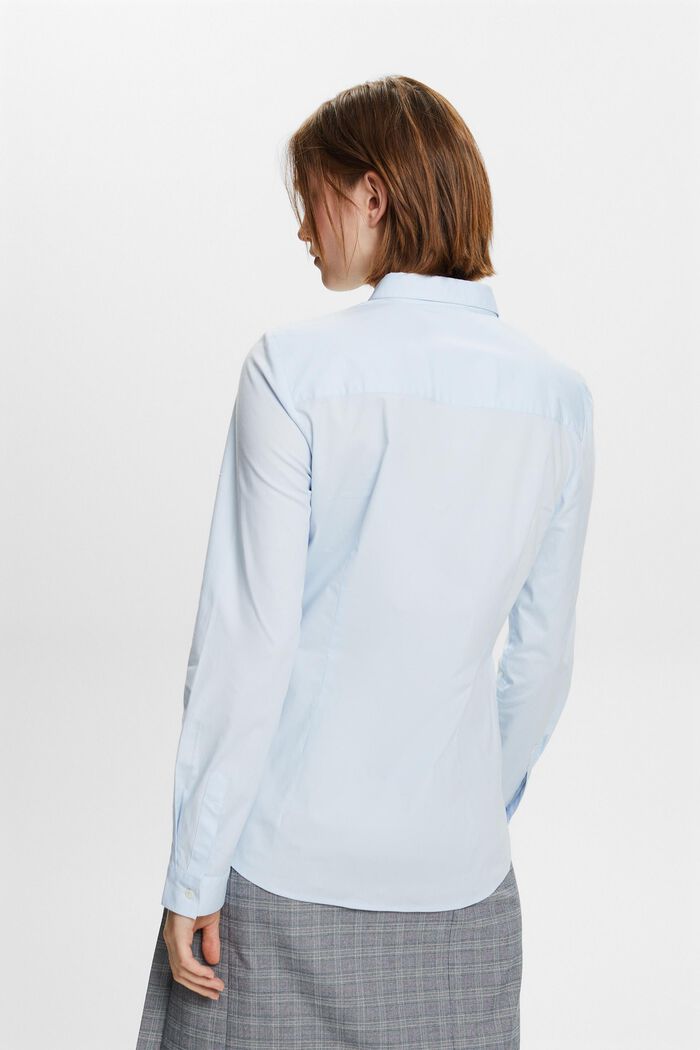 Langærmet poplin-skjorte, PASTEL BLUE, detail image number 4