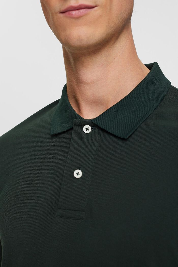 Poloshirt i slim fit, DARK TEAL GREEN, detail image number 2
