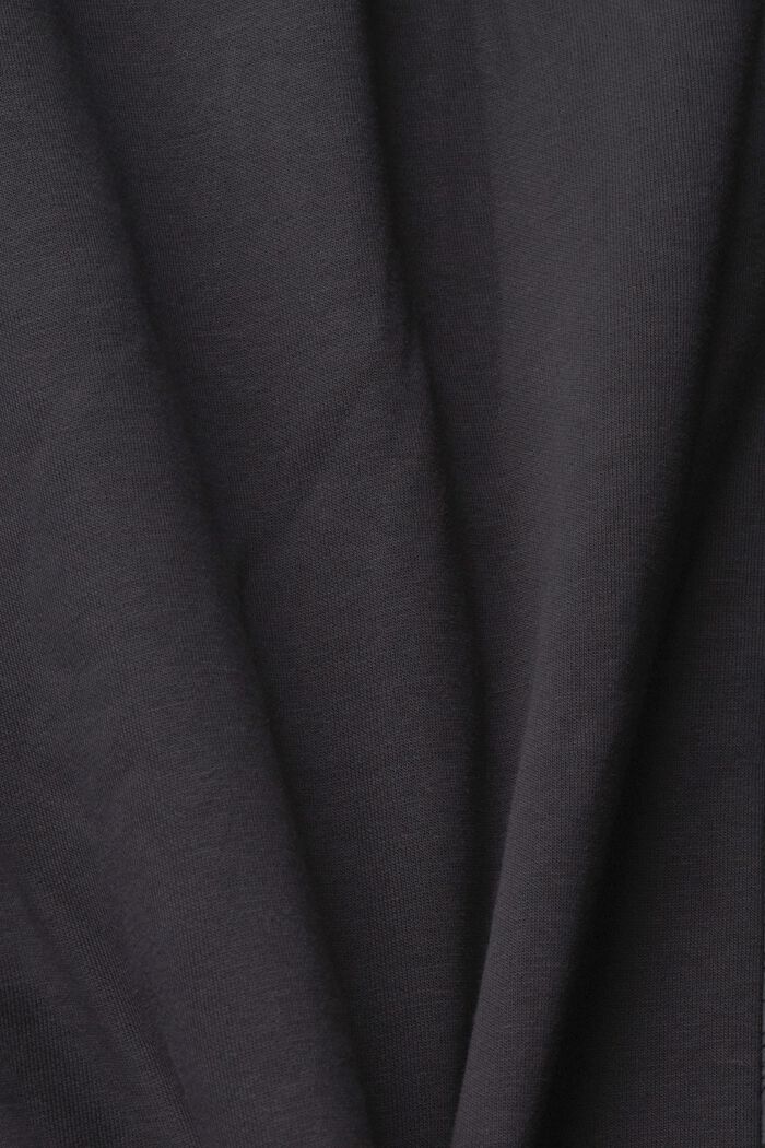Hættetrøje i materialemiks med lynlås, BLACK, detail image number 6
