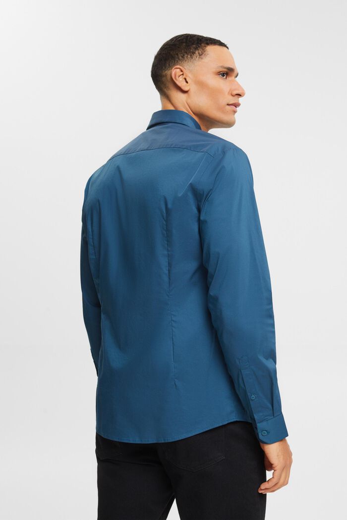Shirt i slim fit, PETROL BLUE, detail image number 3