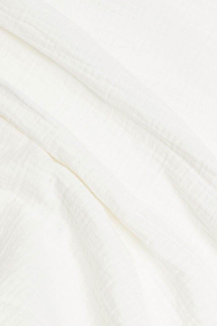 Oversize-bluse med crinkle-effekt, OFF WHITE, detail image number 4