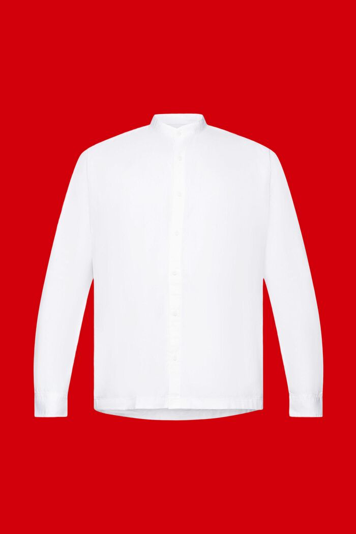 Skjorte med båndkrave, WHITE, detail image number 6