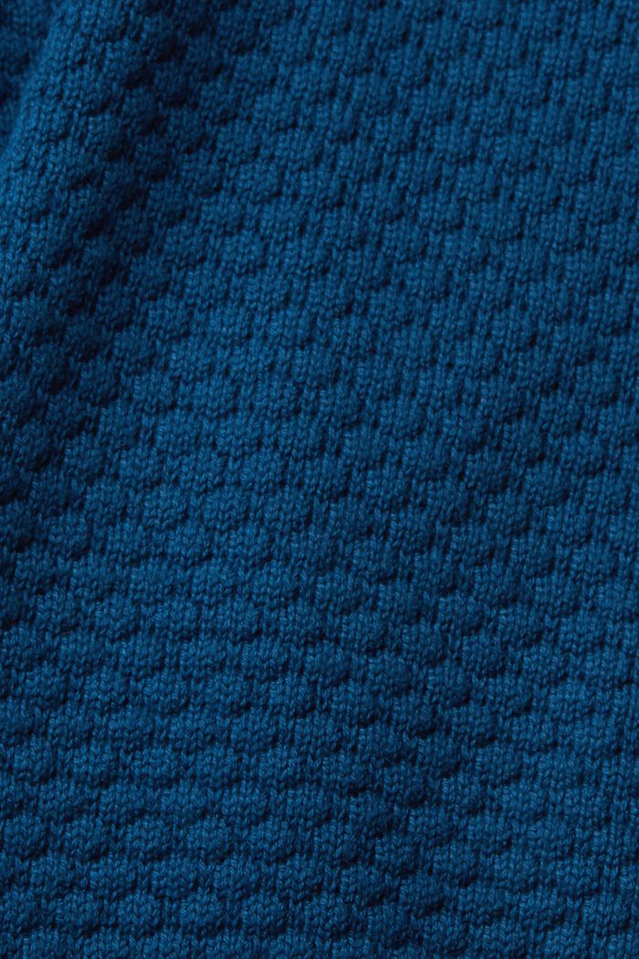 Sweater i strukturstrik, NEW PATROL BLUE, detail image number 1