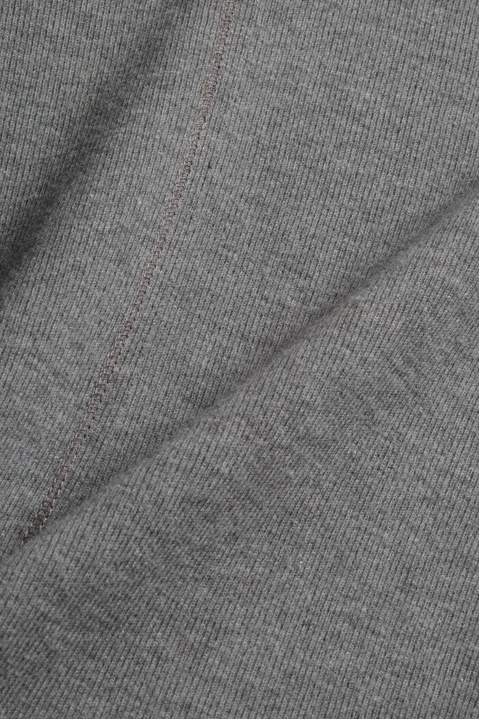 Sweatshirt med høj krave. økologisk bomuldsblanding, GUNMETAL, detail image number 4