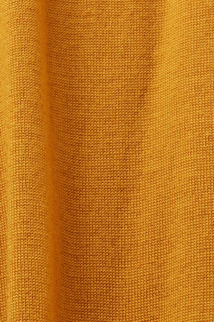 Rullekravesweater i merinould, HONEY YELLOW, detail image number 5