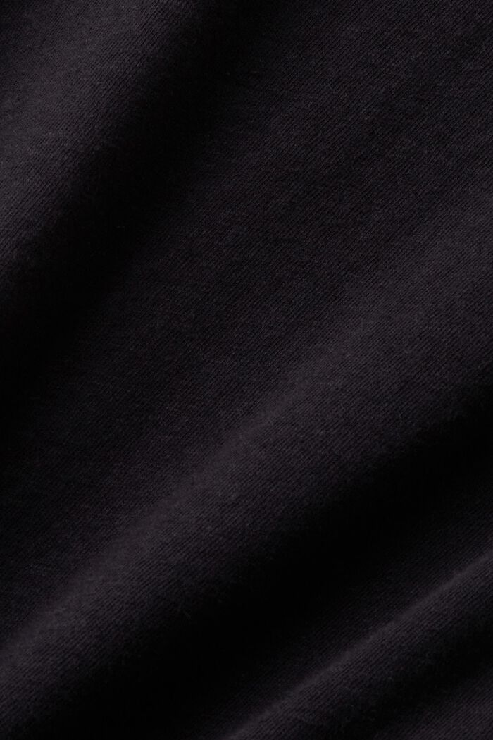 Med hør: T-shirt med V-udskæring, BLACK, detail image number 5