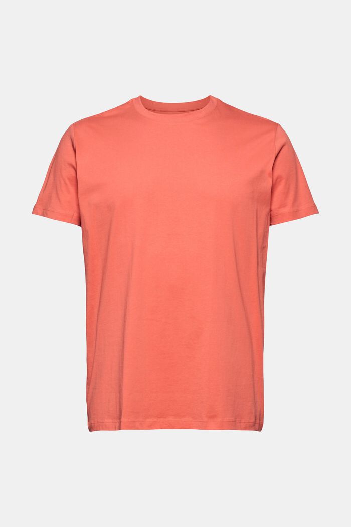 Jersey-T-shirt af 100% økologisk bomuld, CORAL RED, detail image number 0