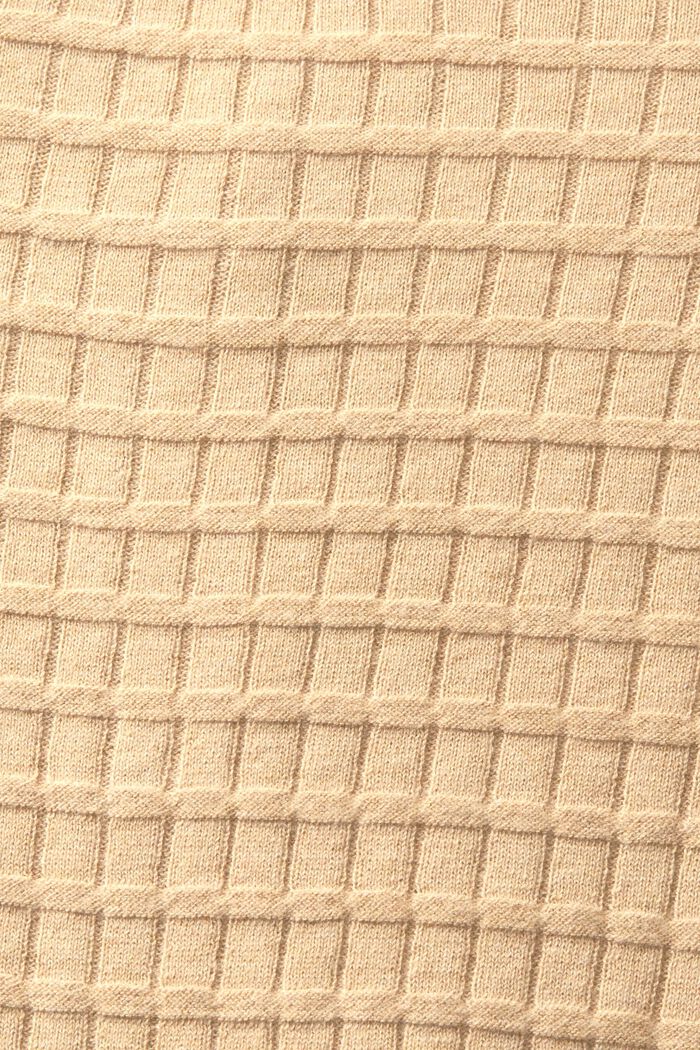 Sweater i strukturstrik, BEIGE, detail image number 5