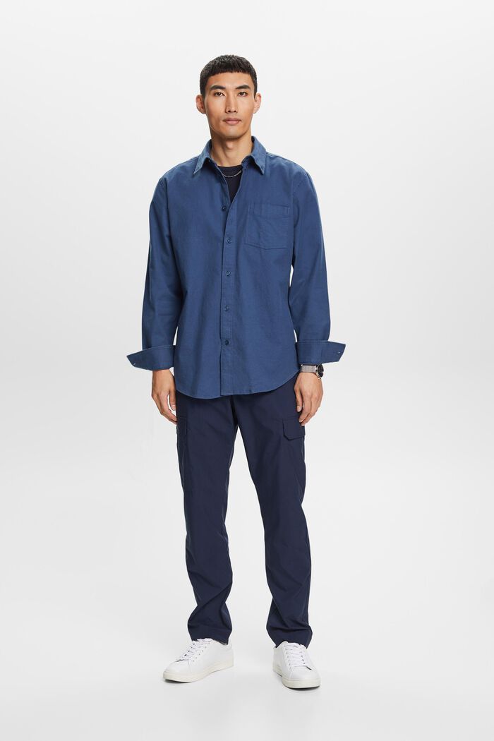 Regular fit-skjorte i twill, GREY BLUE, detail image number 0