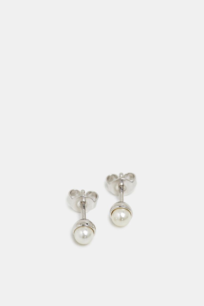 Ørestikker med perle, sterlingsølv, SILVER, detail image number 1