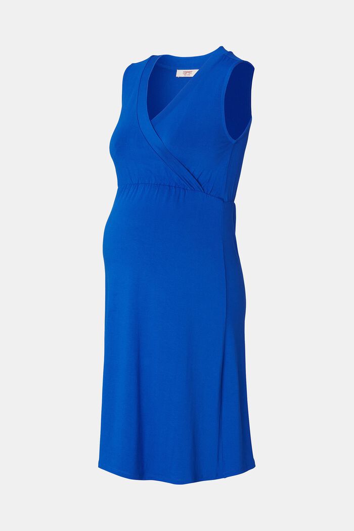 MATERNITY ærmeløs kjole med V-hals, ELECTRIC BLUE, detail image number 4