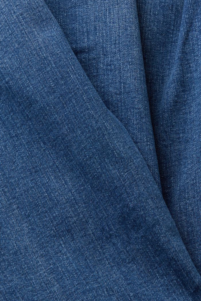 Slim fit-jeans med mellemhøj talje, BLUE MEDIUM WASHED, detail image number 4