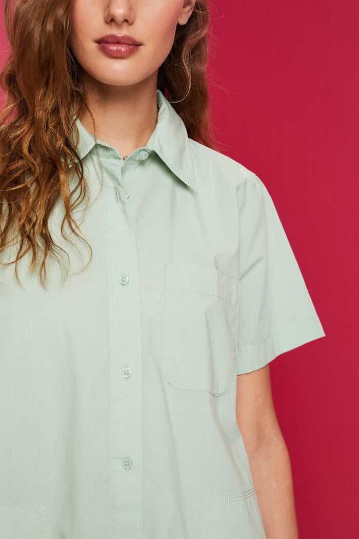 Mini-skjortekjole, 100 % bomuld, CITRUS GREEN, detail image number 2