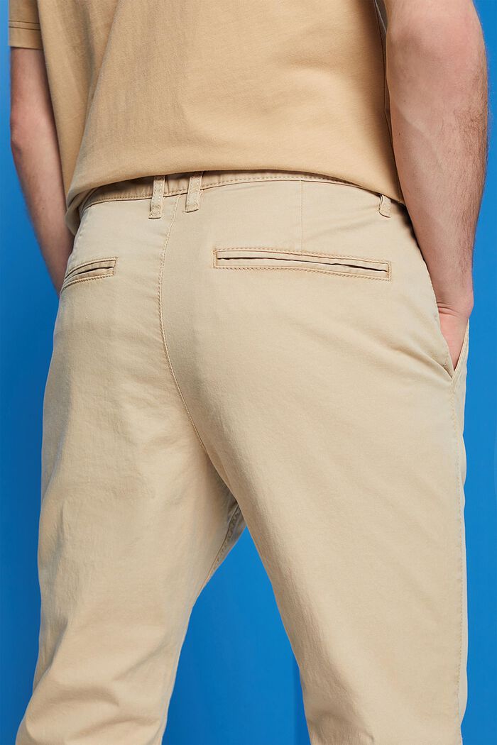 Stretch-chinos i bomuld, SAND, detail image number 2