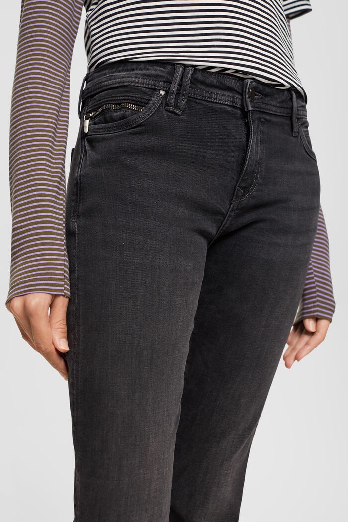 Jeans med vide ben, BLACK DARK WASHED, detail image number 2