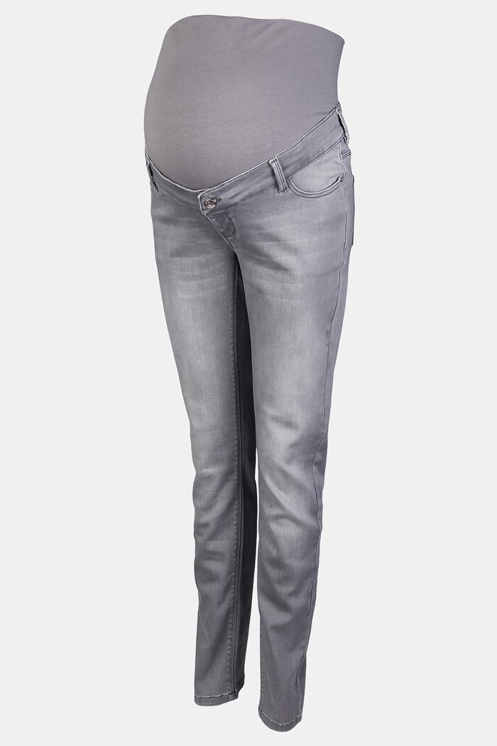 Bløde jeans med høj støttelinning, GREY DENIM, detail image number 0