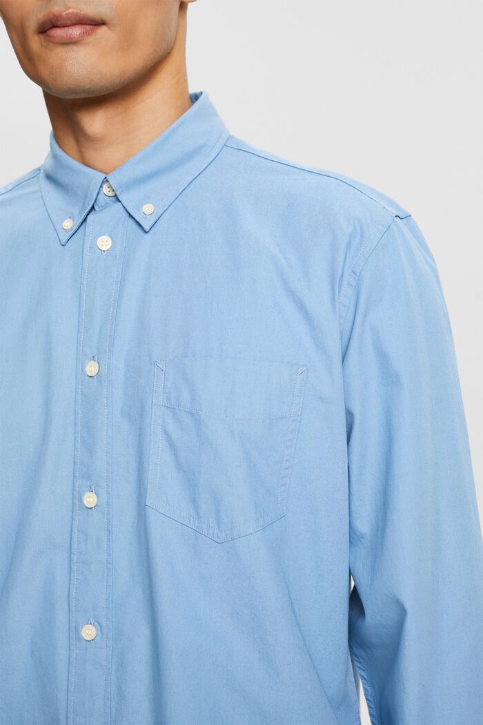 Button down-skjorte i poplin, 100 % bomuld, LIGHT BLUE, detail image number 2