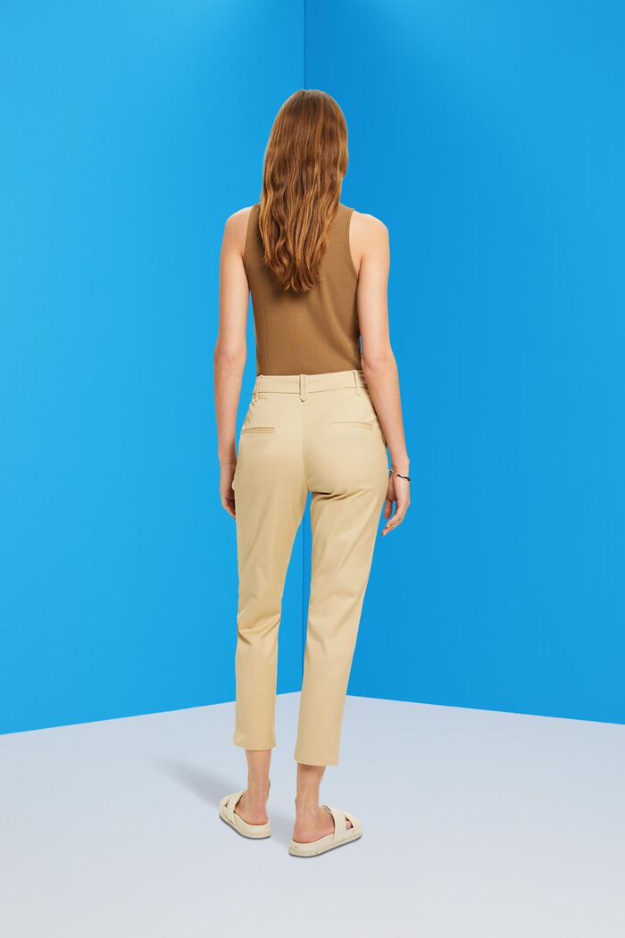 Slim fit-bukser med høj talje, SAND, detail image number 3