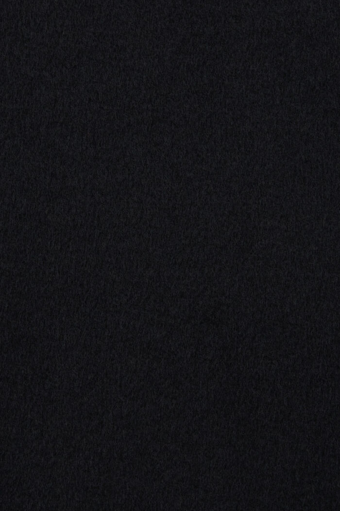 Dobbeltradet frakke i uldmiks, BLACK, detail image number 5