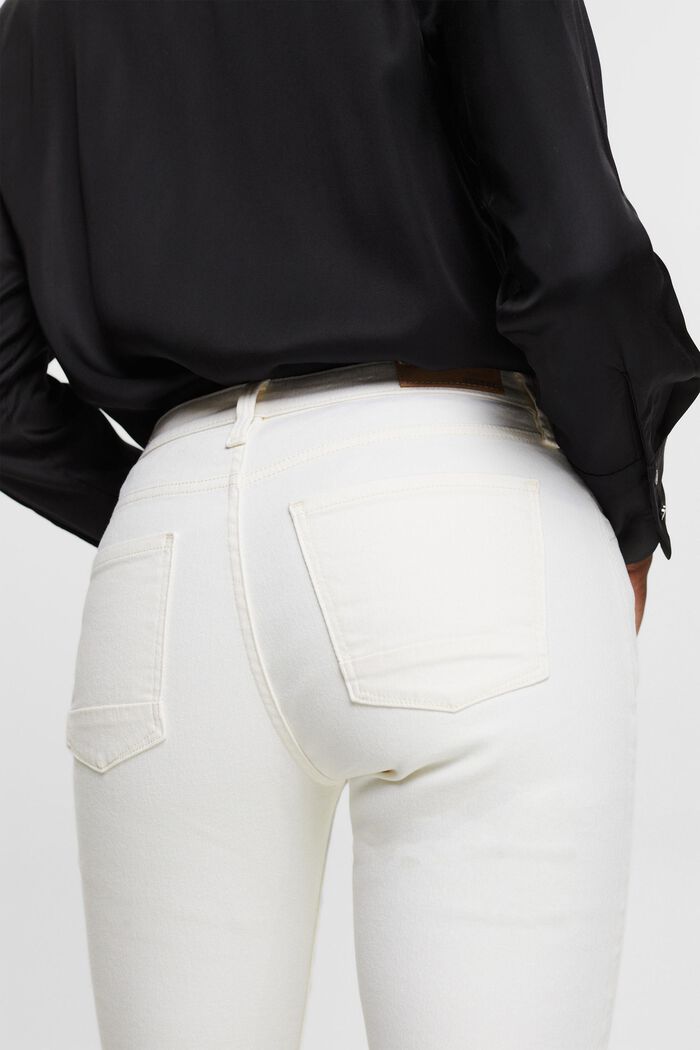 Jeans med mellemhøj talje og lige ben, OFF WHITE, detail image number 4