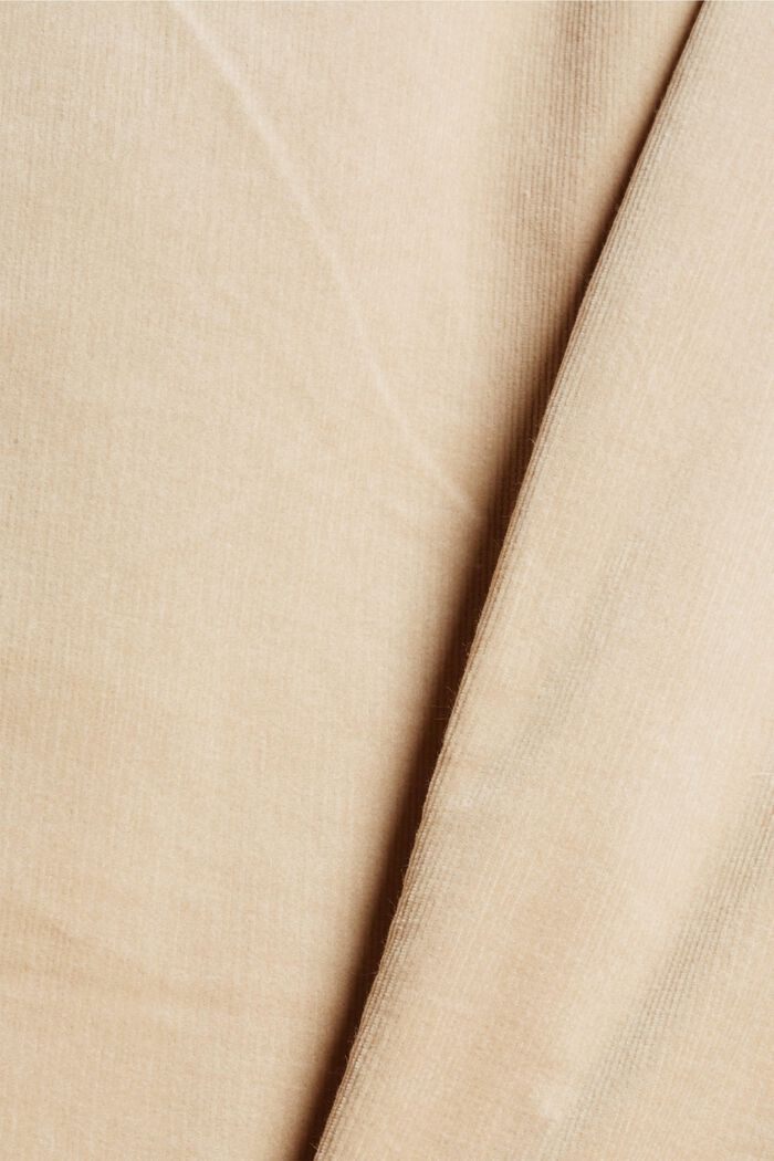 Bukser i finriflet fløjl af bomuldsblanding, SAND, detail image number 4