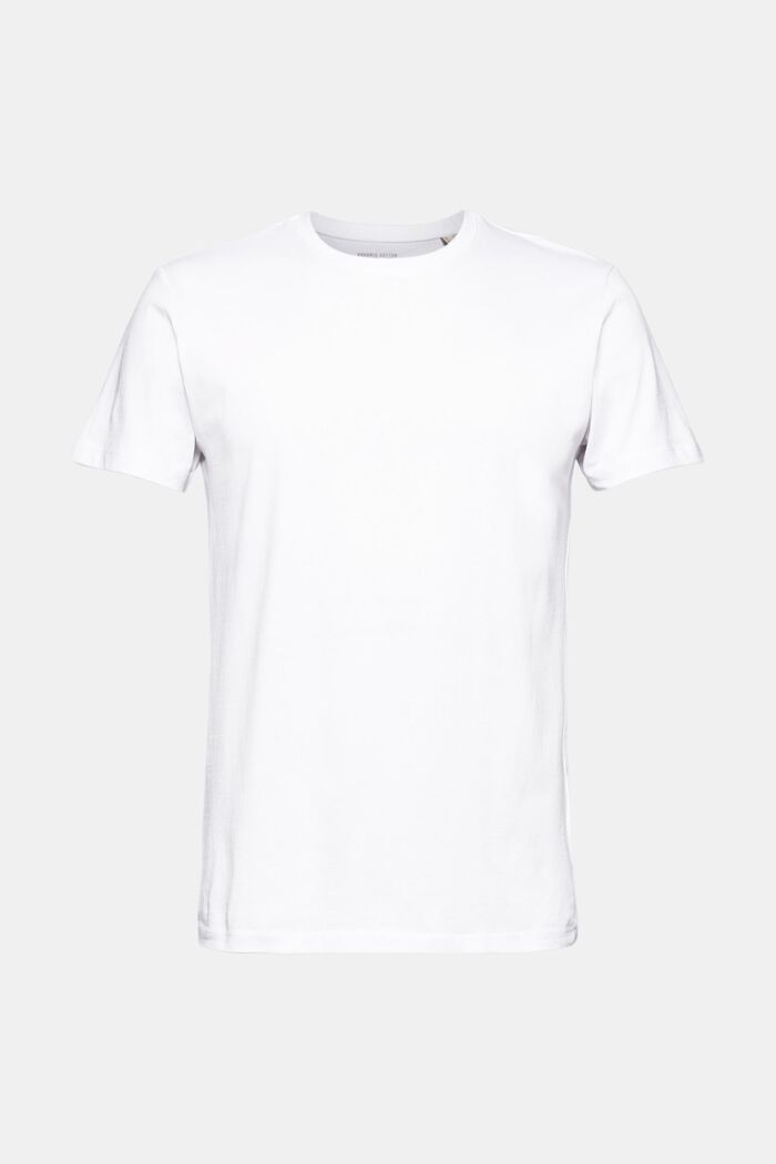 T-shirt i jersey af 100 % økologisk bomuld, WHITE, overview