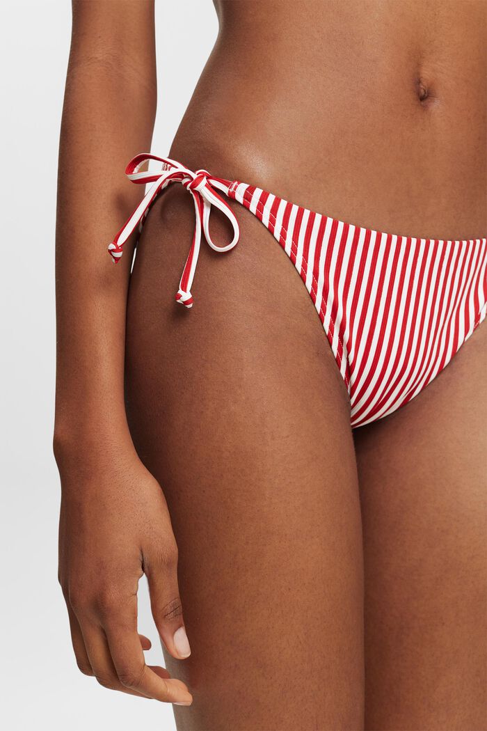 Bikinitrusser med bindebånd i siden, DARK RED, detail image number 2