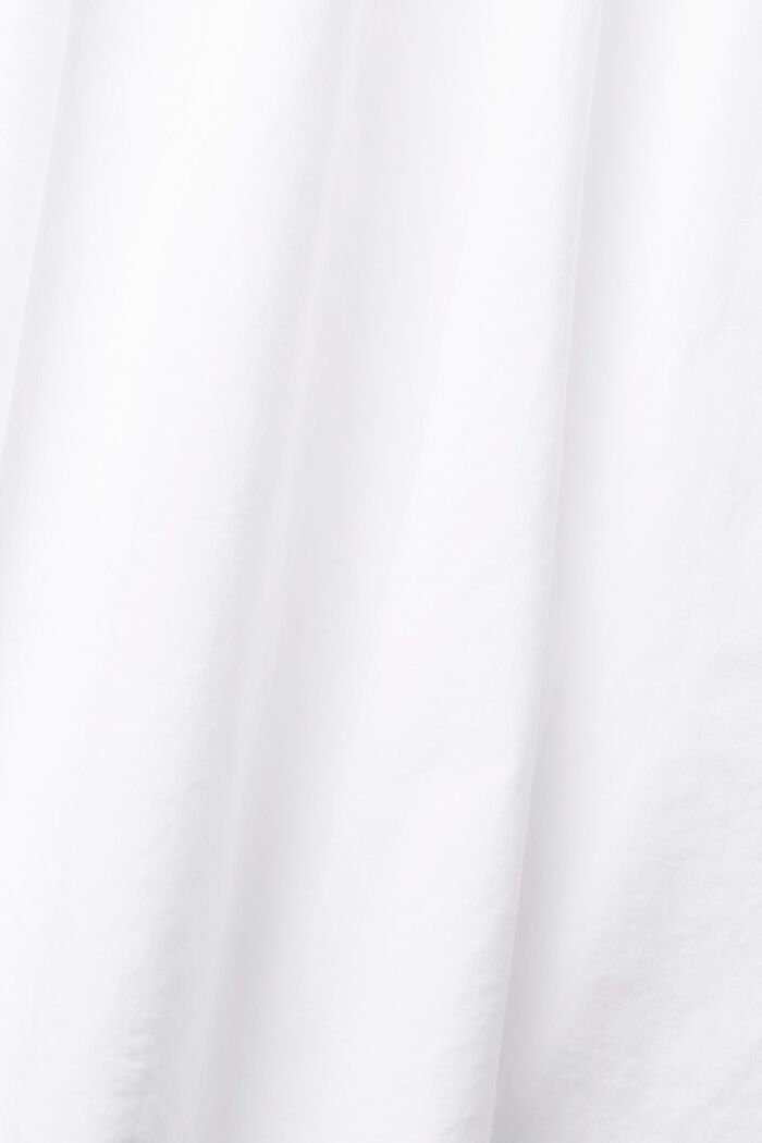 Bluse med rynkede ærmemanchetter, WHITE, detail image number 1