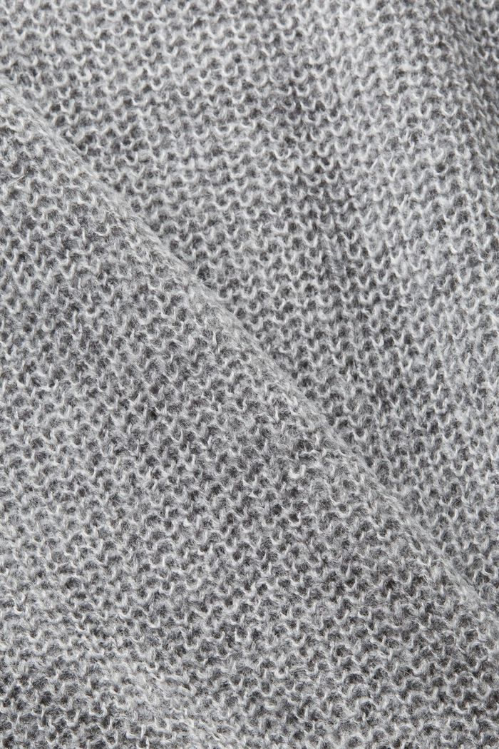 Sweater med vandfaldskrave, MEDIUM GREY, detail image number 4
