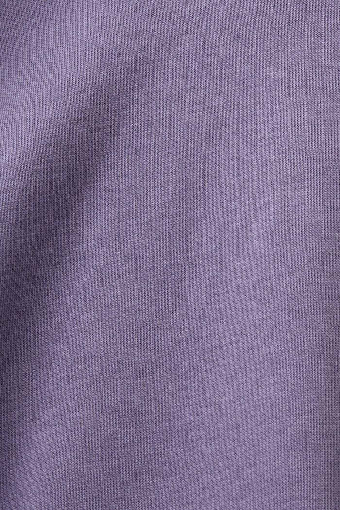 Sweatshirt med hætte og syet logo, LAVENDER, detail image number 4