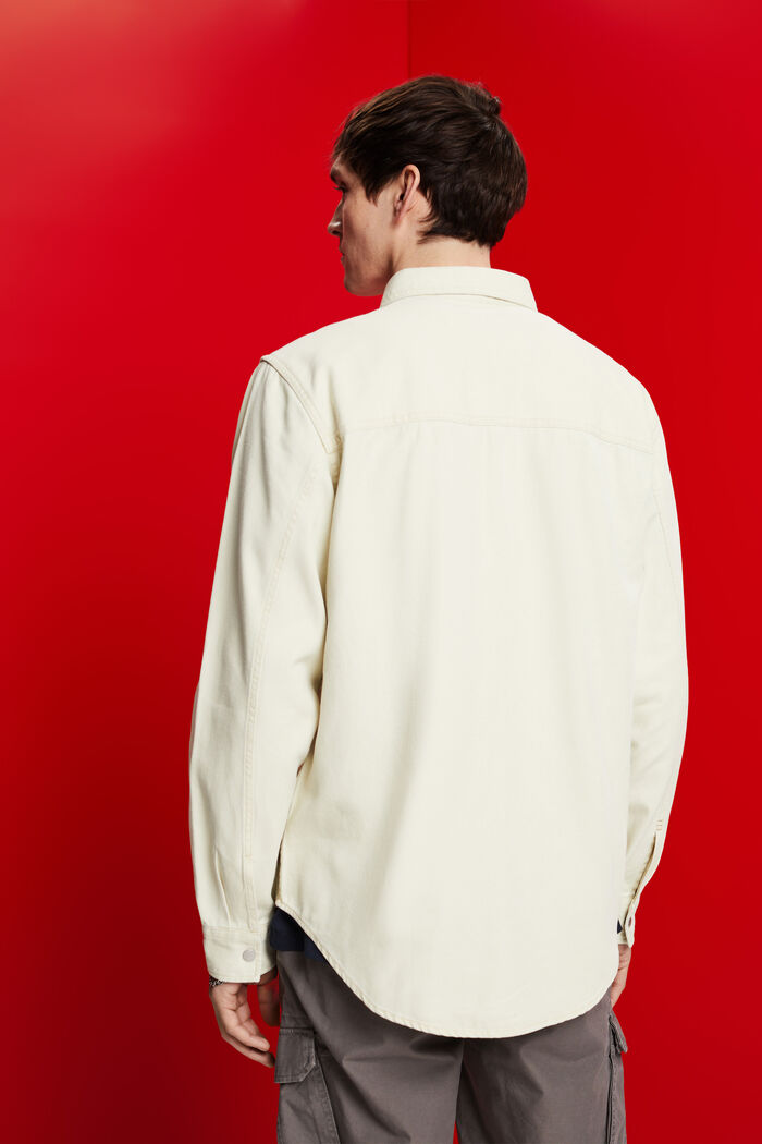 Twill-overshirt, 100 % bomuld, BEIGE, detail image number 3