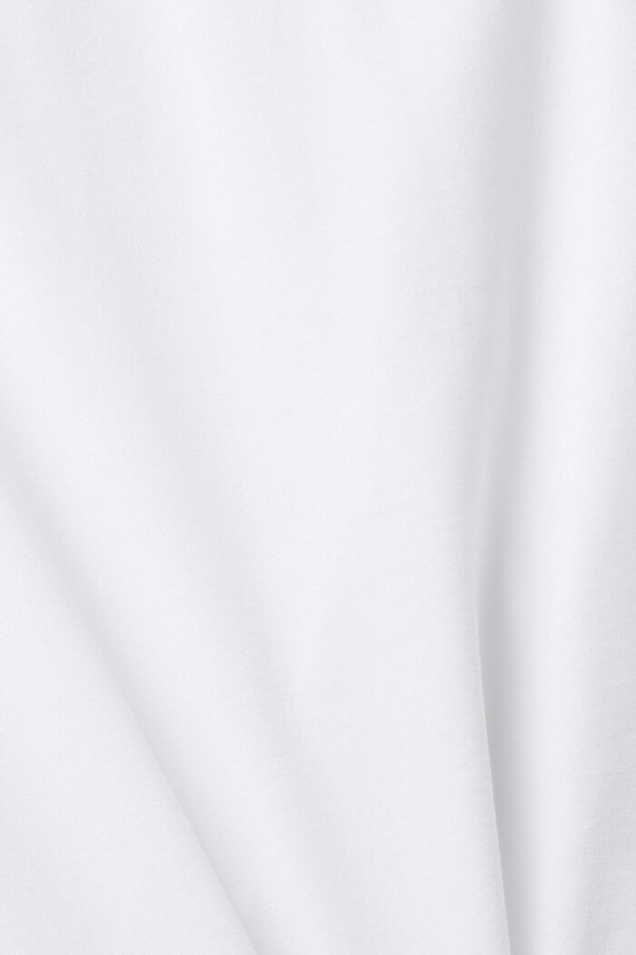 Jersey-T-shirt med applikation, NEW WHITE, detail image number 4