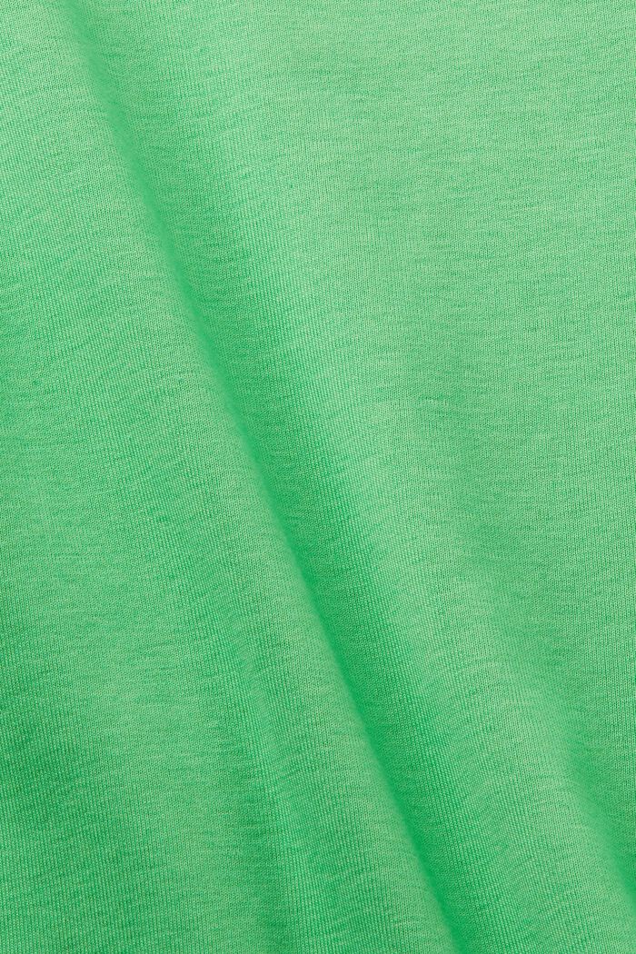 Jersey-T-shirt med applikeret rhinstenslogo, GREEN, detail image number 5