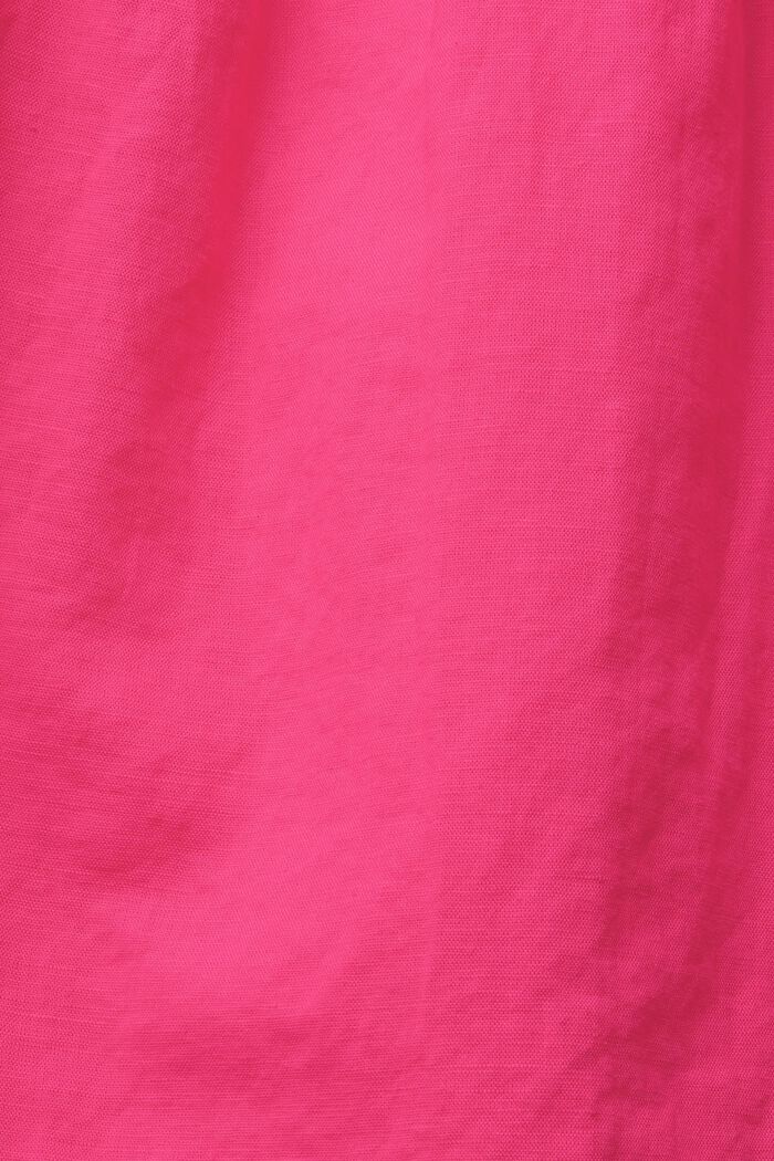 I hørmiks: kjole med knapstolpe, PINK FUCHSIA, detail image number 4