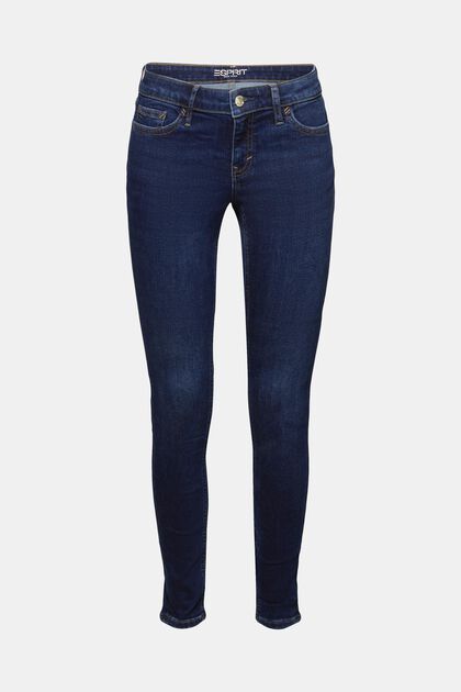Skinny fit-jeans med lav talje