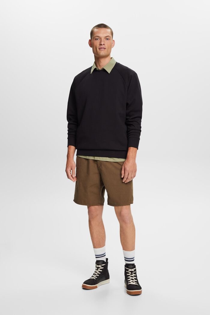 Basis-sweatshirt, bomuldsmiks, BLACK, detail image number 1