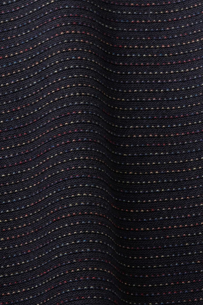 Strikpullover m. halv lynlås og farverige striber, NAVY, detail image number 5