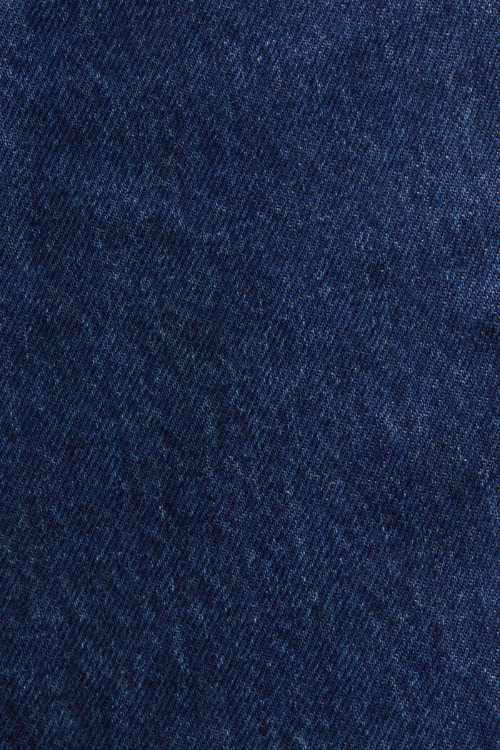 Lige jeans med høj talje, BLUE DARK WASHED, detail image number 4