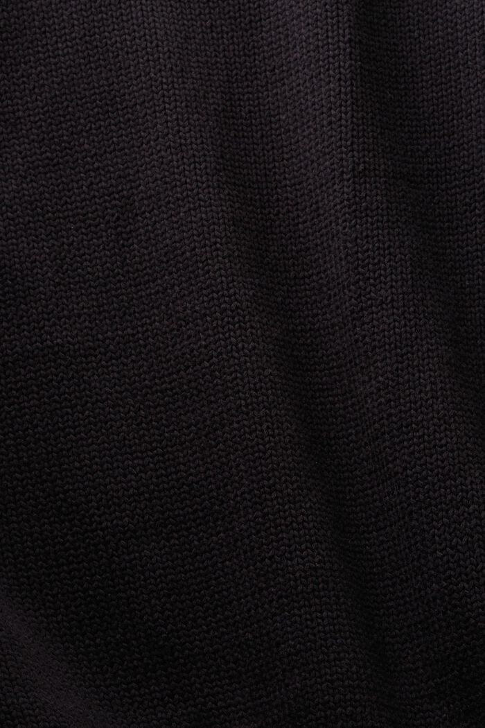 Logo-sweater i tykt strik, BLACK, detail image number 5
