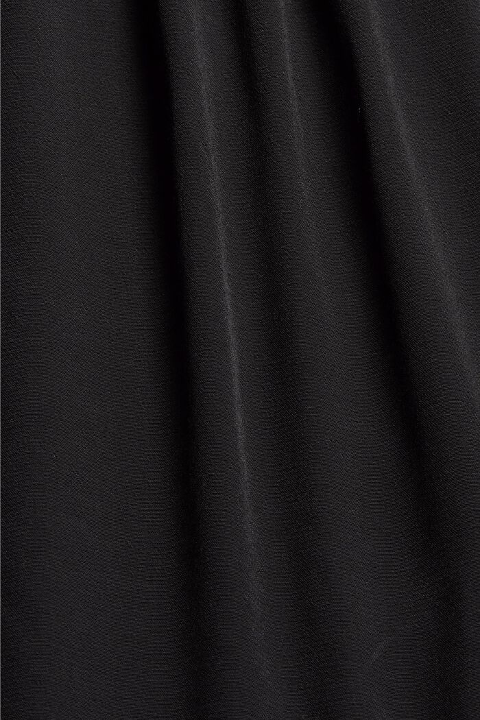 Bluse med detalje lægdetalje og LENZING™ ECOVERO™, BLACK, detail image number 4