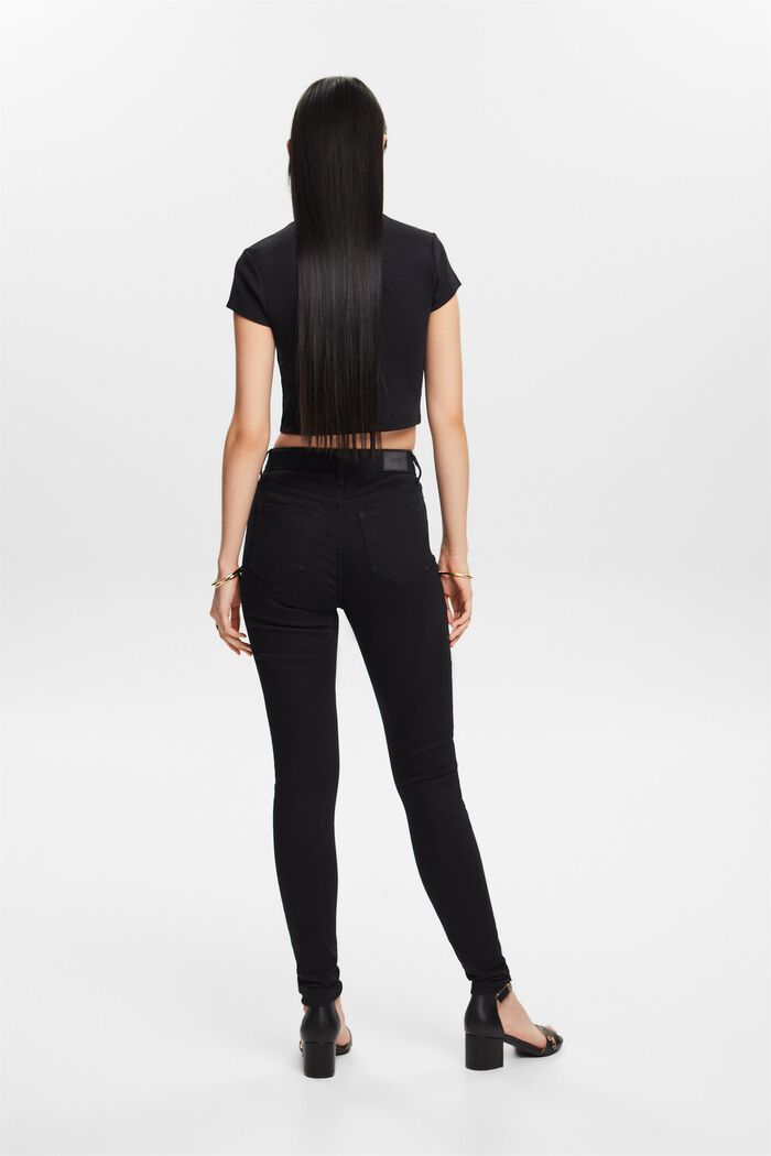 Skinny jeans med høj talje, BLACK RINSE, detail image number 2
