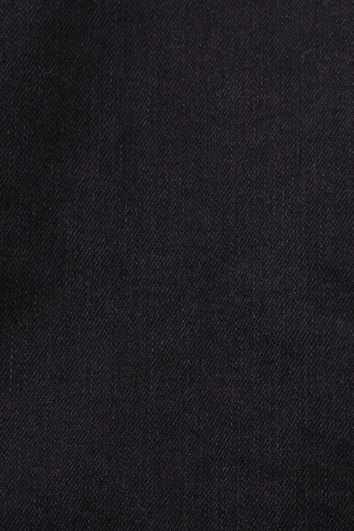 Genanvendt: skinny jeans med mellemhøj talje, BLACK DARK WASHED, detail image number 6