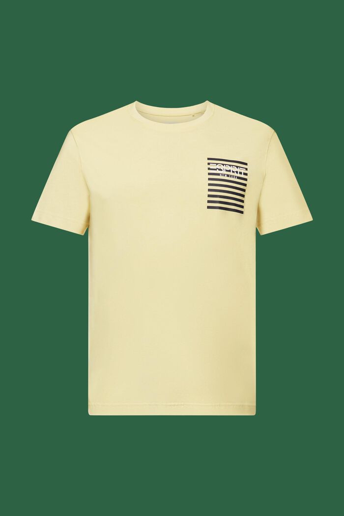 T-shirt med logo, LIME YELLOW, detail image number 5