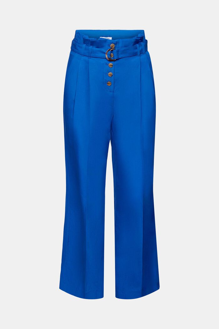 Mix og Match cropped culottebukser med høj talje, BRIGHT BLUE, detail image number 7