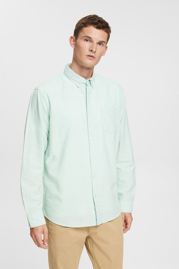 Button down bluse, 100 % bomuld