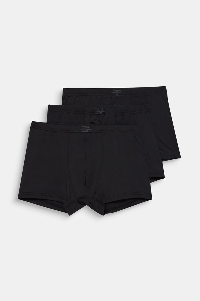 Pakke med 3 stk. hipster-shorts i mikrofiber, BLACK, overview