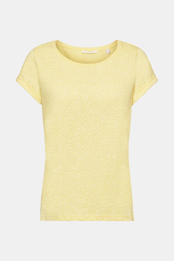 T-shirt med allover-mønster, LIGHT YELLOW, detail image number 6